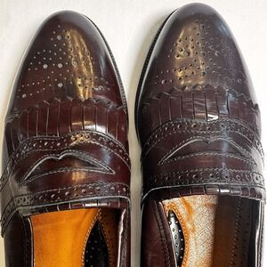 Brown Dimitri New York Milano Leather Slip-On Dress Shoes Mens 11N Made in Italy
